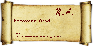 Moravetz Abod névjegykártya